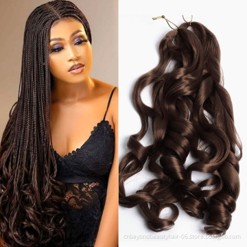 Synthetic Freetress Wavy Hair Bundles Crochet Hair Loose Wave Bulk Pre Stretched Braiding Hair For Black women
